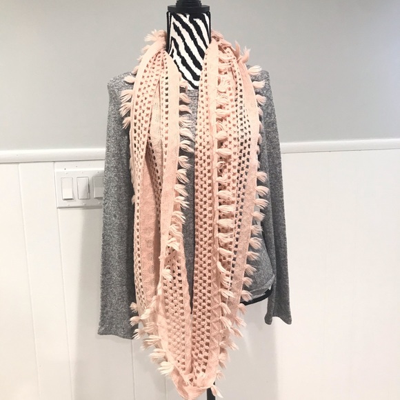 BP Tassel Open Knit Infinity Scarf - Picture 5 of 6